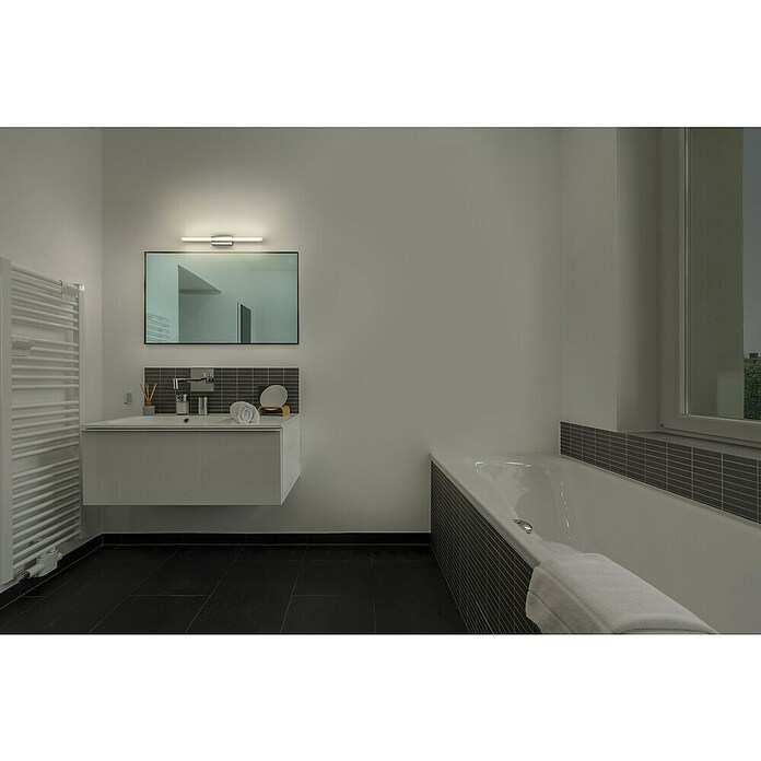 Ledvance Orbis Aplique LED para espejo Orbis (10 W, L x An x Al: 60 x 8,8 x 5,7 cm, Cromo, Blanco cálido) | BAUHAUS