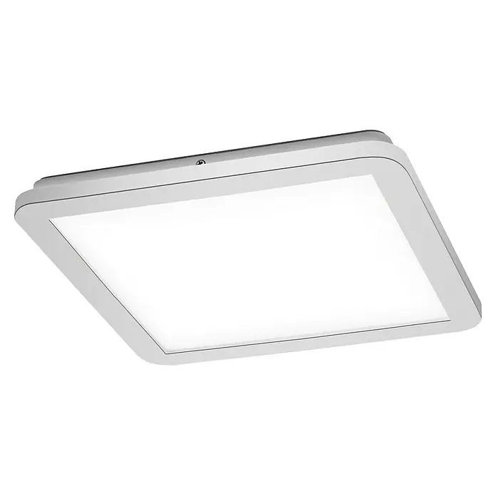 Ledvance Orbis LED-Deckenleuchte Disc - 22 W, Ø x H: 30 x 3 cm, Chrome, Warmweiß, Quadratisch - Quadratische LED-Deckenleuchte in Weiß mit abgerundeten Ecken für eine moderne Raumausleuchtung. Ideal für Wohn- und Arbeitsbereiche.