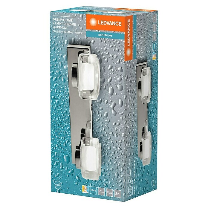 Ledvance Orbis Aplique de pared LED (11 W, Crono, Blanco cálido, 2 ud.) | BAUHAUS