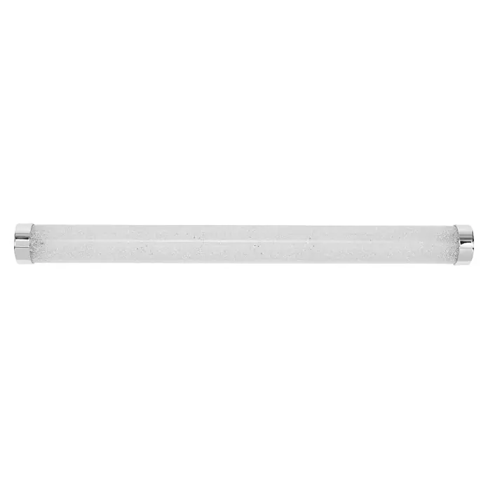 Ledvance Orbis LED-Spiegelleuchte Tube - 12 W, L x B x H: 60 x 7 x 5,4 cm, Chrome, Bubbleglas, Warmweiß - Ein silberner LED-Badezimmerleuchte mit einem funkelnden Schirm. Elegantes Design für moderne Badezimmer.