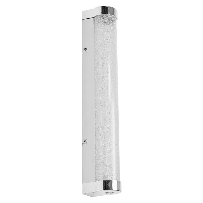 Ledvance Orbis LED-Spiegelleuchte Tube - 9 W, L x B x H: 40 x 7 x 5,4 cm, Chrome, Bubbleglas, Warmweiß - Elegante, lange Wandleuchte mit einem Gehäuse aus poliertem Chrom und einem transparenten Diffusor, gefüllt mit dekorativen Kristallen.