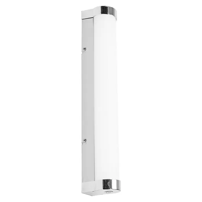 Ledvance Orbis LED-Spiegelleuchte Tube - 9 W, L x B x H: 40 x 7 x 5,4 cm, Chrome, Frostglas, Warmweiß - Elegante, vertikale Badezimmerleuchte mit Chromakzenten, die ein modernes und helles Ambiente schafft.