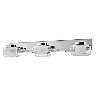 Ledvance Orbis Aplique de pared LED Orbis Flame (16,5 W, L x An x Al: 50 x 13 x 9 cm, Cromo, Blanco cálido, 3 ud.)