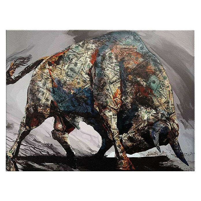 Dotcomcanvas Leinwandbild (Money Bull, B x H: 40 x 30 cm) | BAUHAUS