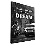 Dotcomcanvas Leinwandbild (It All Starts With A Dream, B x H: 30 x 40 cm) | BAUHAUS