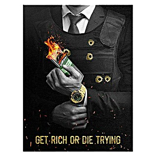 Dotcomcanvas Leinwandbild (Get Rich Or Die Trying, B x H: 150 x 200 cm)