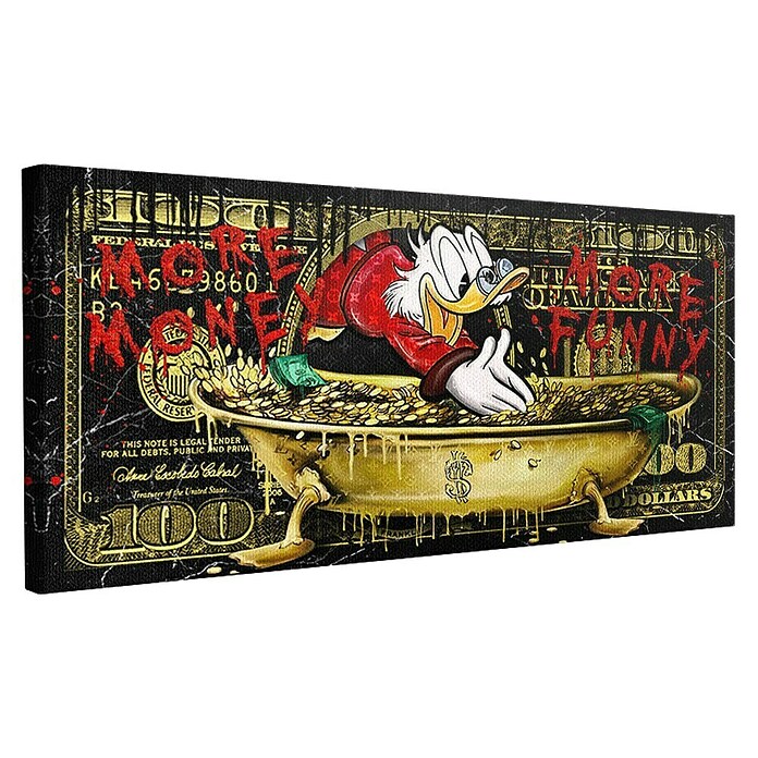 Dotcomcanvas Leinwandbild (More Money Duck, B x H: 150 x 75 cm) | BAUHAUS