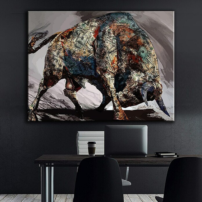 Dotcomcanvas Leinwandbild (Money Bull, B x H: 40 x 30 cm) | BAUHAUS