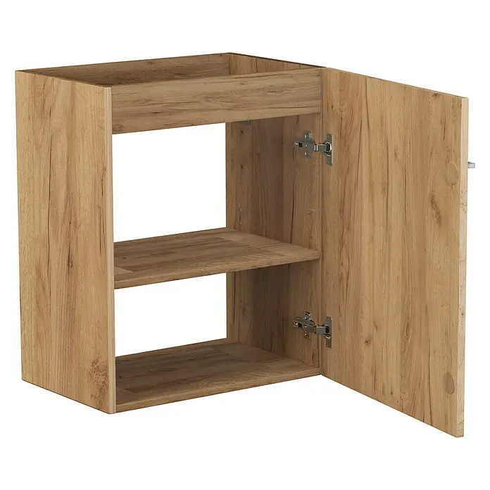 Camargue Espacio Waschtischunterschrank - 50 x 33 x 60 cm, Doce - Offener Holzschrank mit Einlegeboden und Tür. Praktisch für Badezimmer oder andere Räume zur Aufbewahrung.