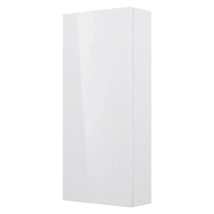 Camargue Espacio Hängeschrank - 40 x 17 x 90 cm, Gama weiß glänzend - Weißer Badezimmerschrank mit hochglänzender Oberfläche. Elegantes Design für moderne Badezimmer.