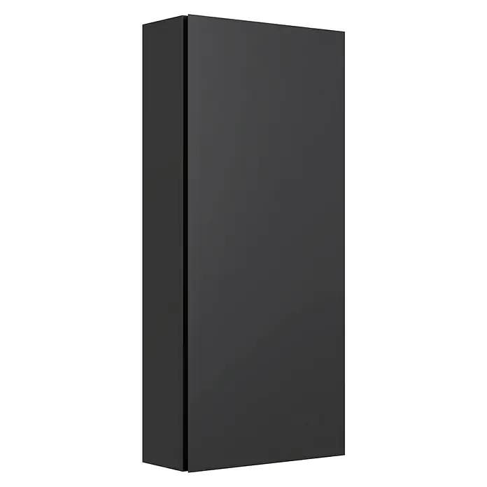 Camargue Espacio Hängeschrank - 40 x 17 x 90 cm, Gama anthrazit matt - Nahaufnahme eines modernen, schwarzen Hängeschranks mit schlichtem Design, ideal für stilvolle Aufbewahrungslösungen.
