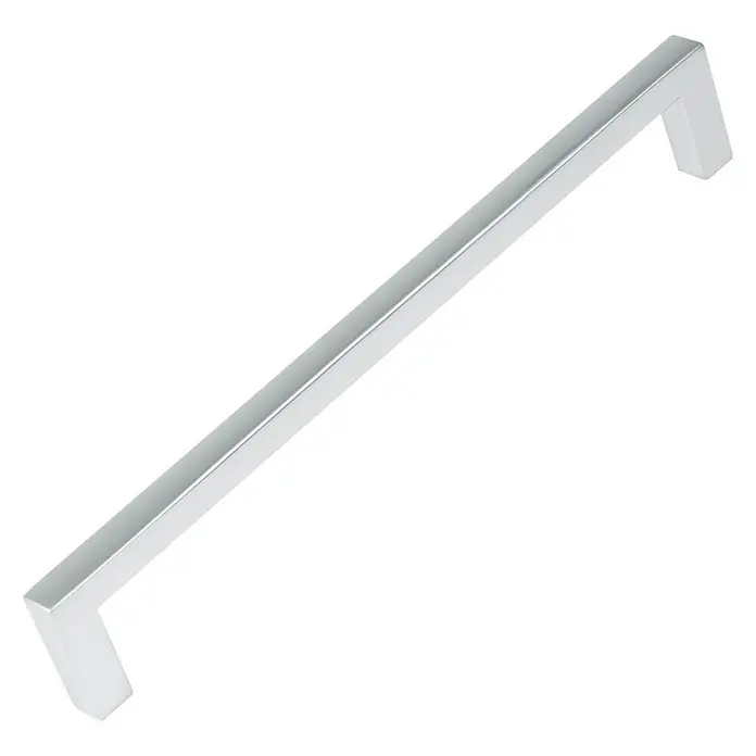 Nesu Tirador para muebles 875017 - L x An x Al: 17 x 0,8 x 2,8 cm, Acero, Cromado mate, Distancia entre orificios: 160 mm - Tirador cromado para cajones y armarios, diseño moderno para muebles. Material de alta calidad y fácil montaje para más elegancia.