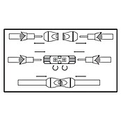 Metronic Empalme de cable coaxial (Protección contra el doblado del cable, Gris)