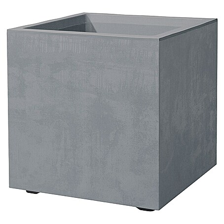 Deroma Millennium Pflanzkasten (Außenmaß (L x B x H): 39 x 39 x 39 cm, Kunststoff, Ashgrey)