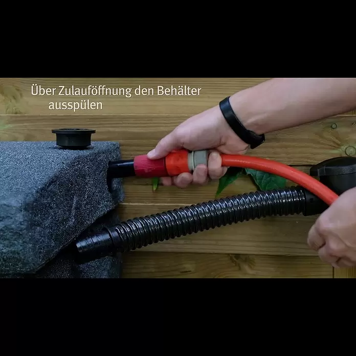 Garantia Exklusive Line Regenspeicher Amphore - 260 l, Terrakotta - Reinigung eines oberirdischen Behlters ohne abnehmbaren Deckel | GARANTIA