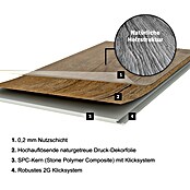 Vinylboden Rigid SPC Eiche Sol (1.220 x 181 x 3,5 mm, Landhausdiele) | BAUHAUS