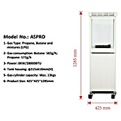 Nora Flames Estufa de exterior Aspro (8 kW, Altura: 155 cm) | BAUHAUS
