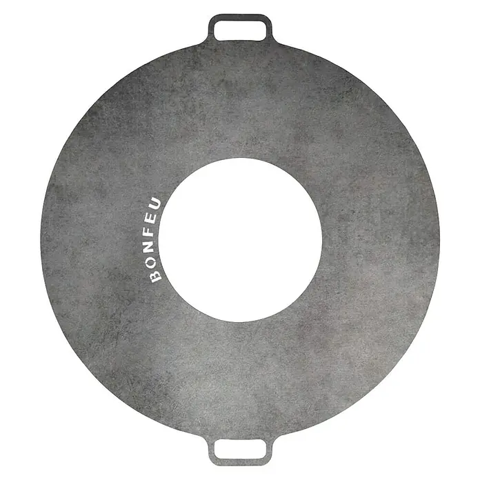 Bonfeu Brasero Bonfeu Plus - Diámetro: 80 cm, Acero Corten - Plancha de acero robusto Bonfeu con asas prácticas para un fácil manejo durante las aventuras de parrilla al aire libre.
