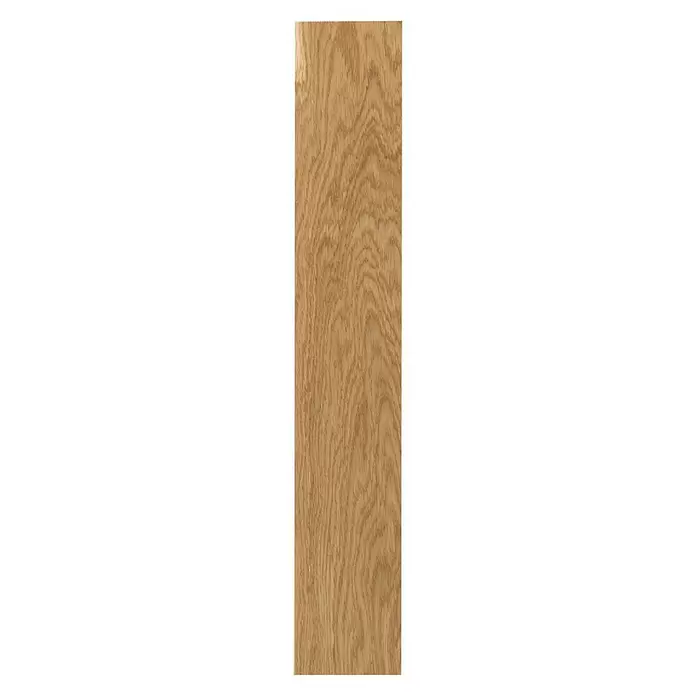 Parador Parkett Trendtime 3 - Eiche, Fischgrät, 570 x 95 x 10,5 mm - Hellbraune Holzplatte mit deutlicher, wellenförmiger Maserung.