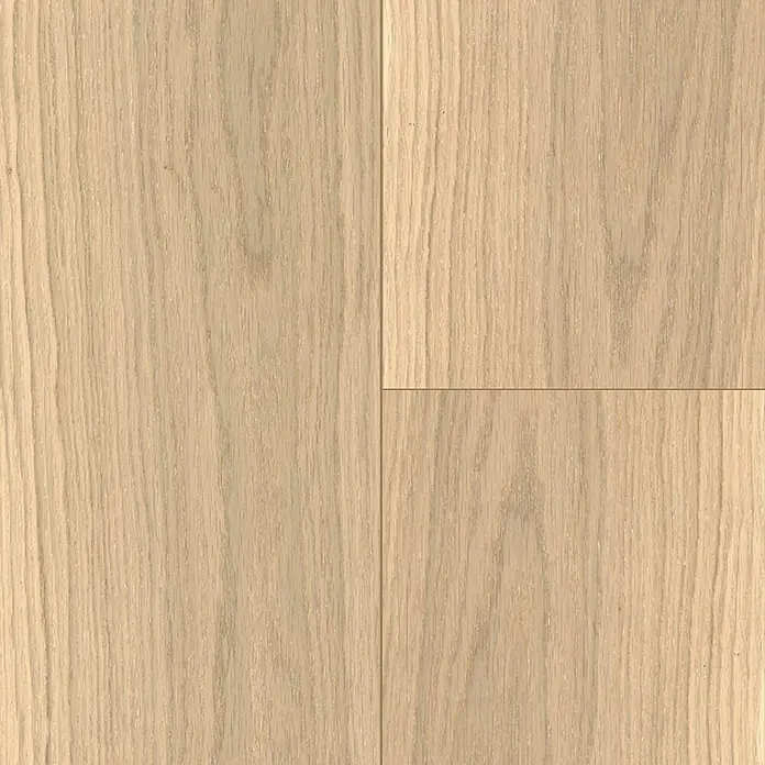 Parador Parkettmuster Classic 3060 Living Eiche II - 200 x 185 x 13 mm, Landhausdiele - Nahaufnahme von hellem Eichenparkett. Die Maserung und Textur des Holzes sind gut sichtbar. Perfekt für modernes oder skandinavisches Interieur.