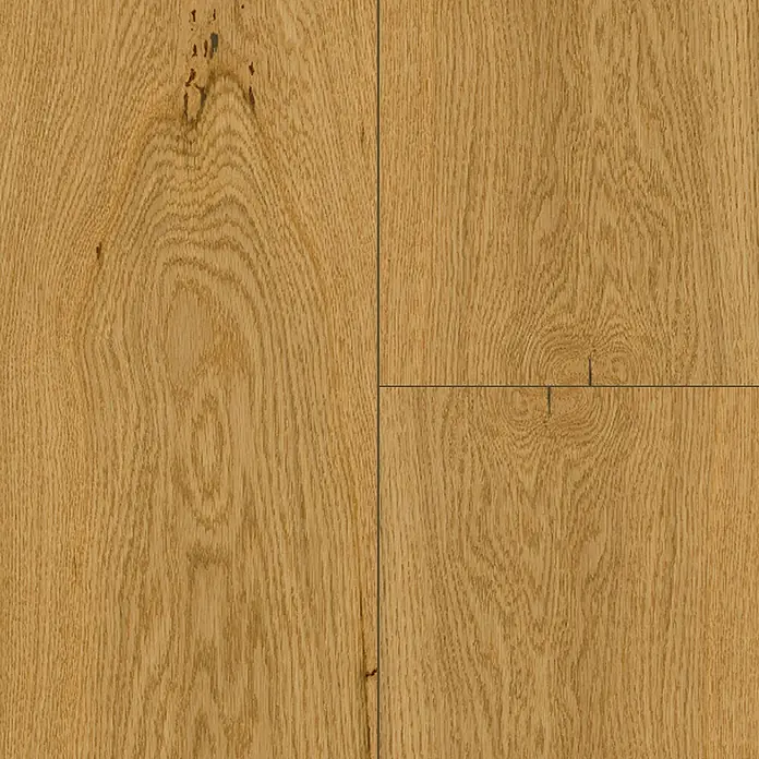 Parador Parkettmuster Classic 3060 Living Plus Eiche Soave - 200 x 185 x 13 mm, Landhausdiele - Nahaufnahme von hellbraunem Eichenparkett mit markanter Maserung, ideal für moderne und natürliche Raumgestaltung.