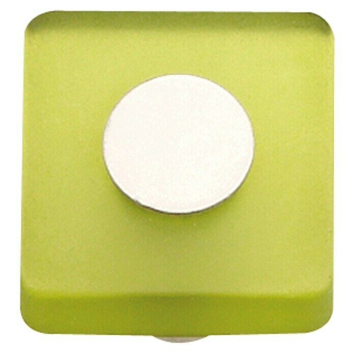 Nesu Tirador para muebles 621VE (Distancia entre orificios: 30 mm, L x An: 3 x 2,6 cm, Plástico, Verde)