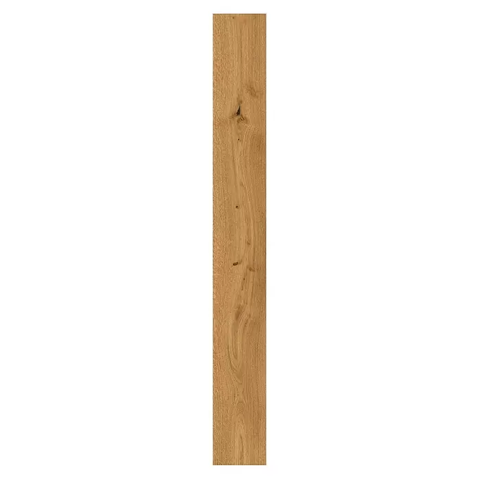 Parador Parkettmuster Classic 3060 Rustikal Eiche - 200 x 185 x 13 mm, Landhausdiele - Hellbraunes Holzbrett mit natürlicher Maserung und Ästen.