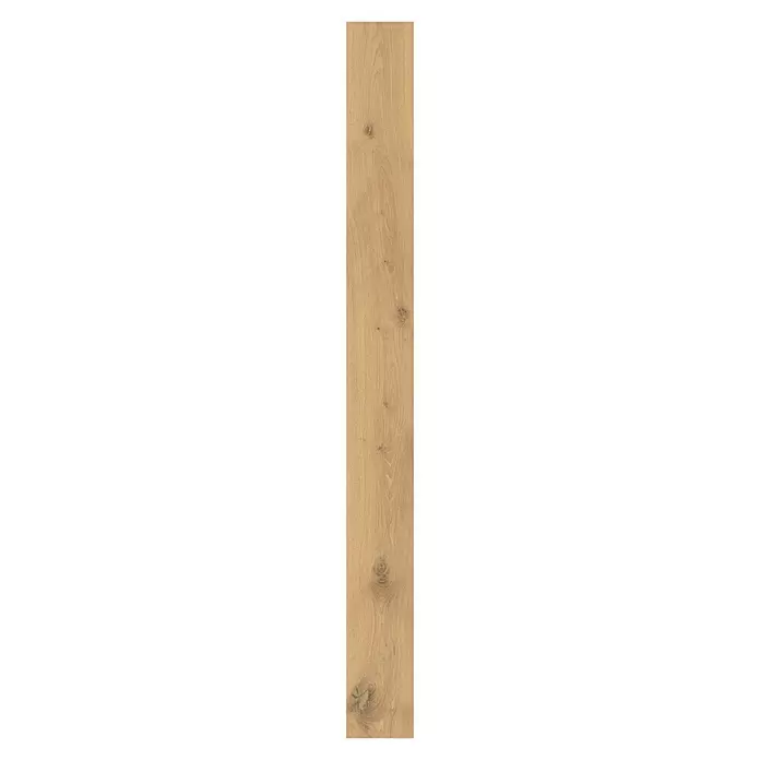 Parador Parkettmuster Classic 3060 Rustikal Eiche weiß - 200 x 185 x 13 mm, Landhausdiele - Hellbraunes Holzbrett mit natürlicher Maserung und sichtbaren Ästen, geeignet für Böden oder Verkleidungen.