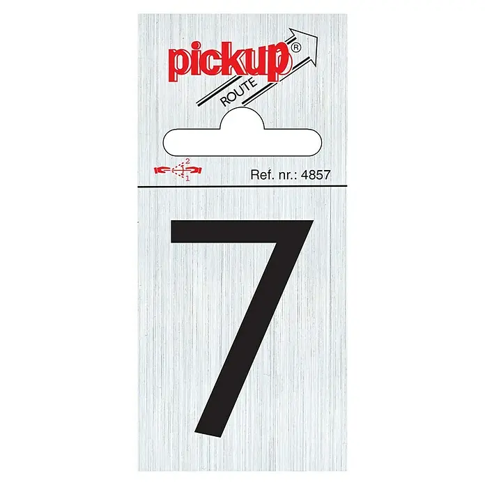 Pickup Aufkleber - Motiv: 7, L x B: 6 x 4,4 cm - Aufkleber mit der Nummer 7 von Pickup Route. Ideal für die Organisation und Kennzeichnung von Abholpunkten.