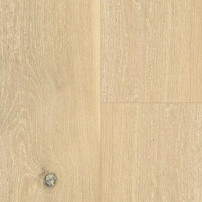 Parador Parkett Classic 3025 - Eiche gebürstet weiß, Landhausdiele, 2.200 x 185 x 13 mm - Helles Eichenparkett mit natürlicher Maserung und Astloch für ein rustikales Flair im Raum. Robust und stilvoll für jeden Wohnbereich.