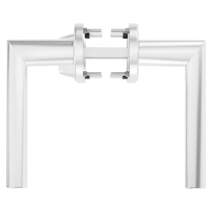 Hoppe Zimmertürgarnitur WC Stockholm - Stärke Tür: 37 mm - 42 mm, Aluminium, Schlitzkopf/Olive - Türdrückergarnitur aus silbernem Metall mit sichtbaren Schrauben zur Standard-Türmontage.