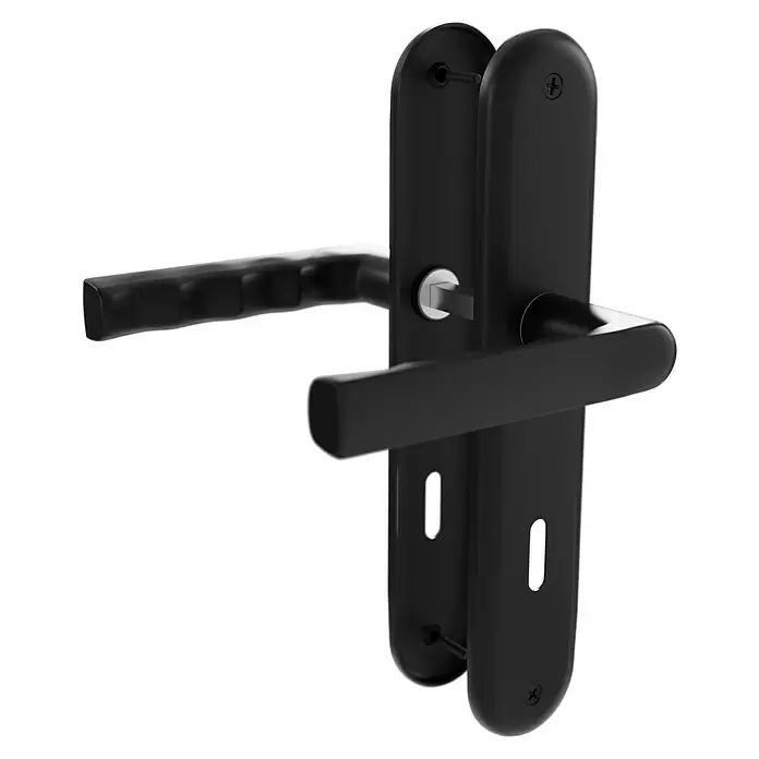Hoppe Zimmertürgarnitur HamburgStärke Tür: 42 mm - 37 mm, Aluminium, Buntbart