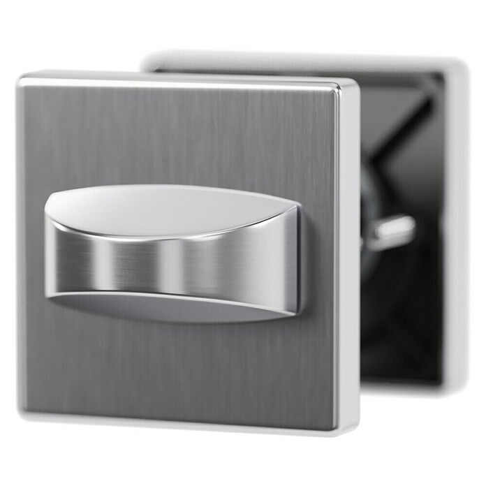 Hoppe Zimmertürgarnitur WC Dublin (Stärke Tür: 42 mm - 37 mm, Aluminium, Silber, Schlitzkopf/Olive) | BAUHAUS