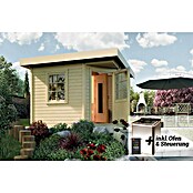 Weka Saunahaus SALO 7,5 kW BioS Gr. 1 (Bioofen, Steuerung Ofen: Extern, L x B x H: 338 x 237 x 338 cm, Natur) | BAUHAUS
