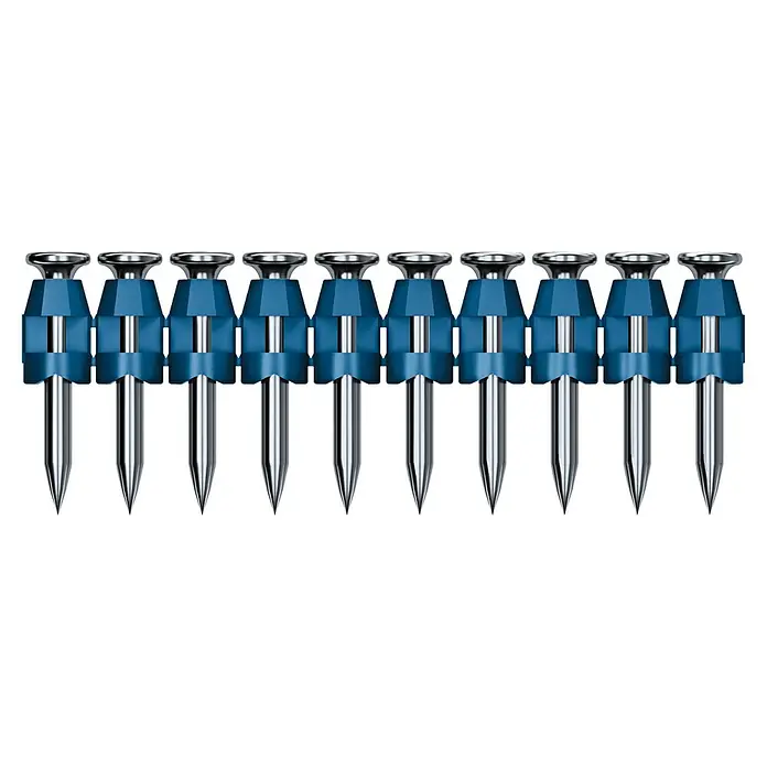 Bosch Professional Clavo para clavadora - Longitud del clavo: 25 mm, Zincado, 1.000 ud. - Clavos agrupados con tiras de plástico azules, ideales para proyectos de construcción profesional. Solución de fijación segura y eficiente.
