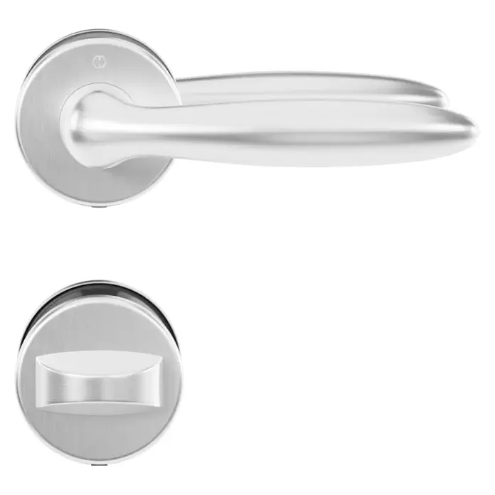 Hoppe Zimmertürgarnitur WC Verona - Stärke Tür: 42 mm - 37 mm, Aluminium, Schlitzkopf/Olive