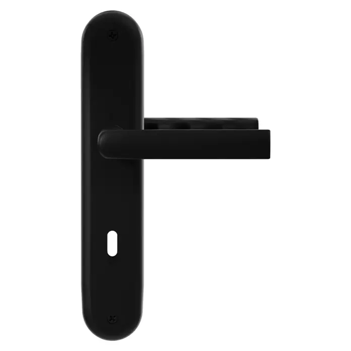 Hoppe Zimmertürgarnitur Hamburg - Stärke Tür: 42 mm - 37 mm, Aluminium, Buntbart
