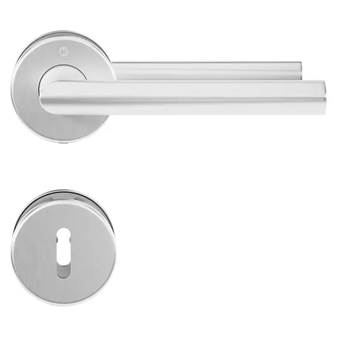 Hoppe Zimmertürgarnitur Stockholm - Stärke Tür: 37 mm - 42 mm, Aluminium, Buntbart
