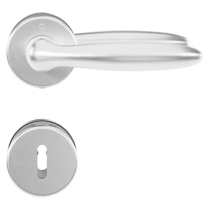 Hoppe Zimmertürgarnitur Verona - Stärke Tür: 42 mm - 37 mm, Aluminium, Buntbart
