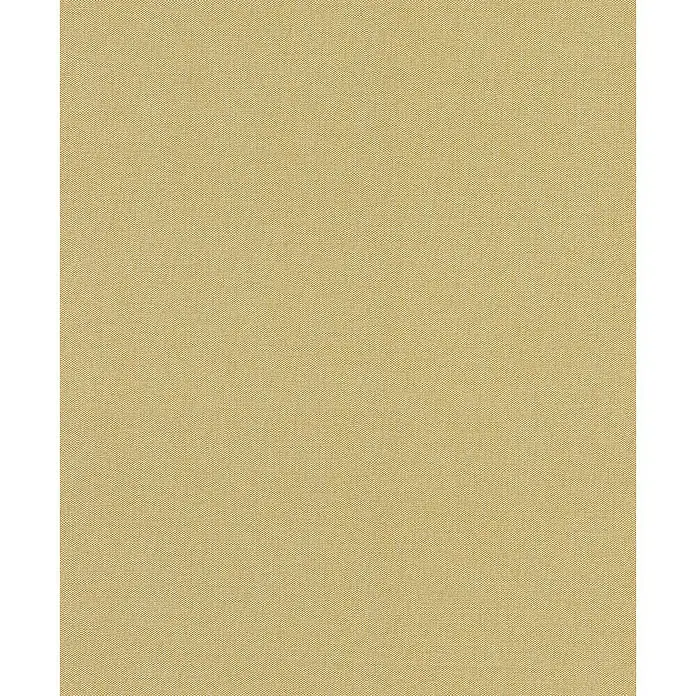 Rasch Color your life Vliestapete Uni-Struktur - Ocker hell, Uni, 10,05 x 0,53 m - Nahaufnahme eines beigen Stoffes mit feiner Textur, ideal für Möbelbezüge oder Vorhänge, die eine warme und natürliche Note verleihen.