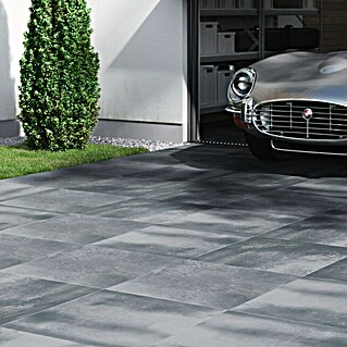 Cersanit Terrassenfliese Beton Grey Dark (59,3 x 59,3 x 2 cm, Dunkelgrau, Matt)