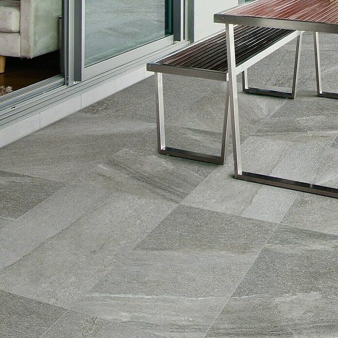 Terrassenfliese Cera 2.0 (Etna Dark Grey, 40 x 80 x 2 cm, Feinsteinzeug)