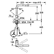 Grohe Spültischarmatur Minta (L-Auslauf, Supersteel, Matt, Anzahl Strahlarten: 2 Stk.) | BAUHAUS