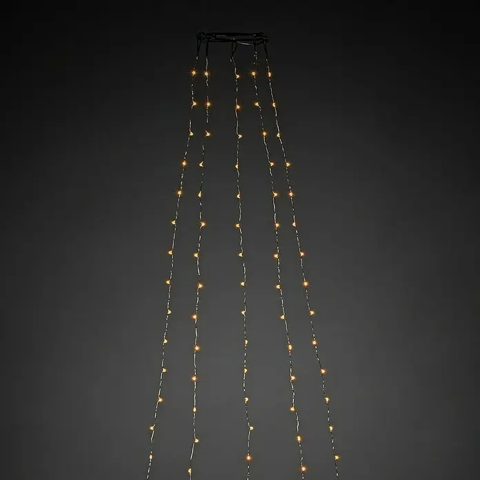 Konstsmide LED-Lichterkette Baummantel - Innen, Lichtfarbe: Bernstein, Anzahl Leuchtmittel: 240 Stk., Netzbetrieben - Dekorative LED-Lichterkette, perfekt für eine stimmungsvolle Beleuchtung im Innenbereich. Ideal für festliche Anlässe oder als gemütliche Wohnraumdekoration.