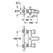 Grohe Costa Badewannenarmatur (Chrom, Glänzend) | BAUHAUS