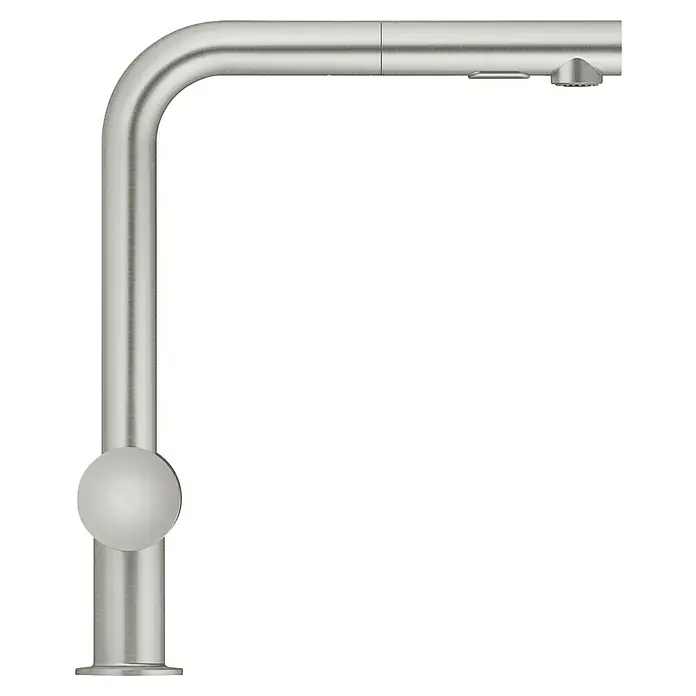 Grohe Spültischarmatur Minta - L-Auslauf, Supersteel, Matt, Anzahl Strahlarten: 2 Stk. - Moderner Küchenhahn aus Edelstahl mit schwenkbarem Auslauf und elegantem Design. Perfekt für jede moderne Küche.