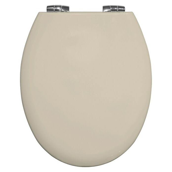 Poseidon Tapa de WC (Caída amortiguada, Madera, Beige Bahama)