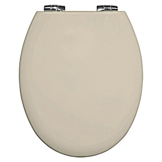 Poseidon Tapa de WC Rio (Madera, Beige Bahama, Con caída amortiguada)