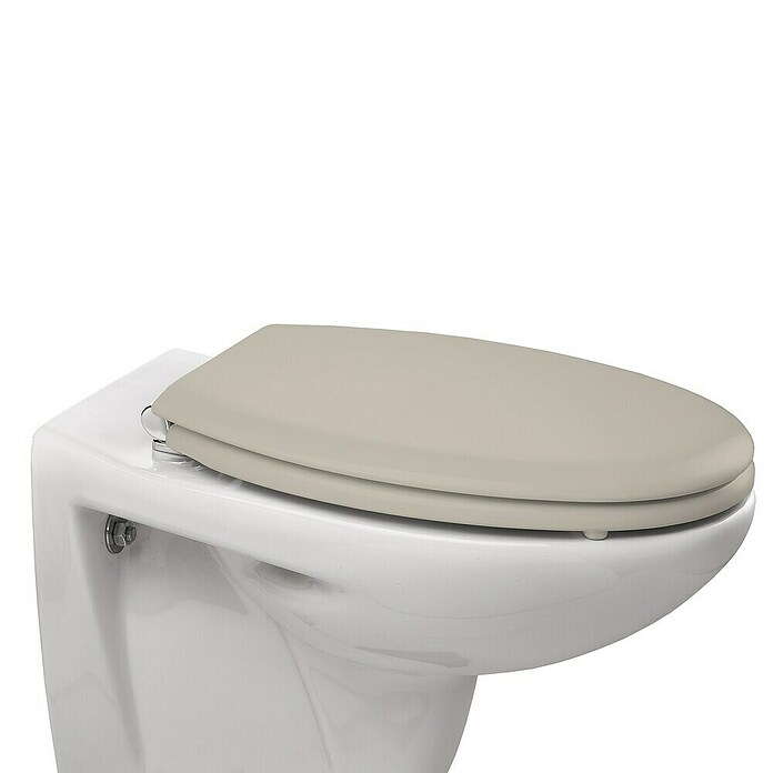 Poseidon Tapa de WC (Caída amortiguada, Madera, Beige Bahama)