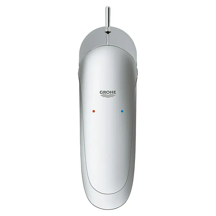 Grohe Eurostyle Solid Waschtischarmatur S-Size - Chrom, Glänzend, Mit Zugstange - Einhand-Waschtischbatterie von Grohe in glänzendem Chrom mit Hebel und Temperaturanzeige für Badezimmer und Gäste-WC.